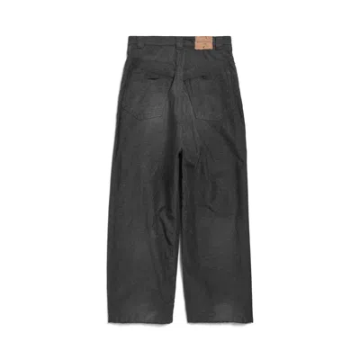 Balenciaga Trompe Loeil Denim Trousers In Gray