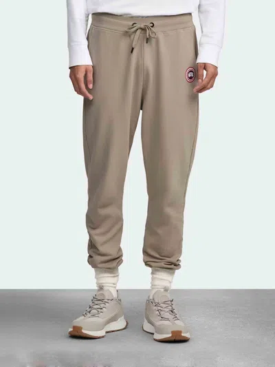Canada Goose Huron Logo Cotton Sweatpants In Neutral