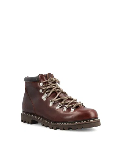 Paraboot Round Toe Hiking Boots In Black
