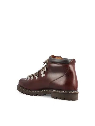 Paraboot Round Toe Hiking Boots In Black