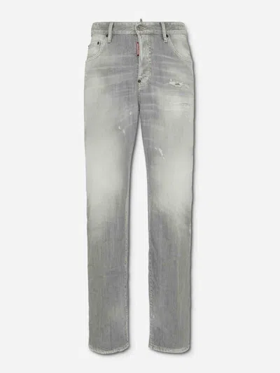 Dsquared2 Relaxed Fit Distressed Denim Jeans In Gray