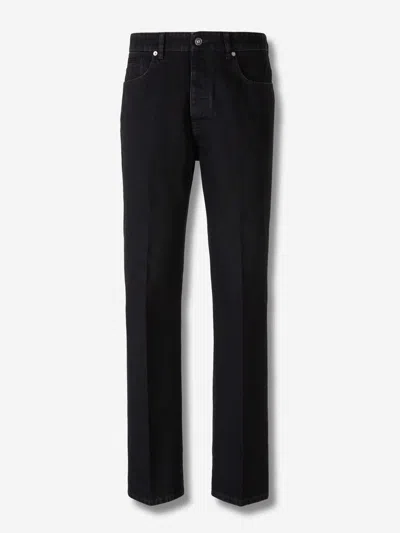 Givenchy Straight-leg Cotton Blend Trousers With Subtle Branding In Black