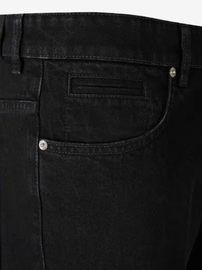 Givenchy Straight-leg Cotton Blend Trousers With Subtle Branding In Black