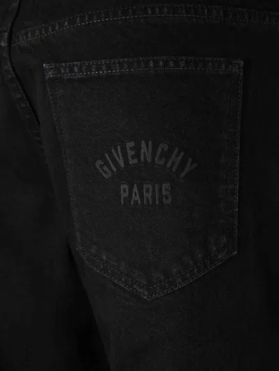 Givenchy Straight-leg Cotton Blend Trousers With Subtle Branding In Black