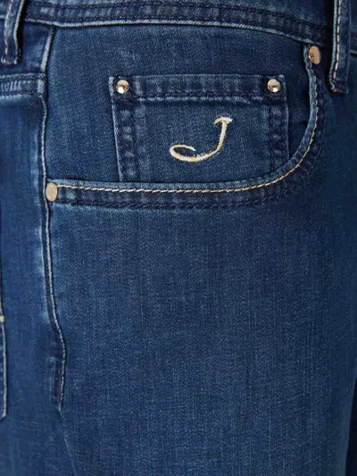 Jacob Cohen Embroidered-patch Slim-fit Jeans In Multi