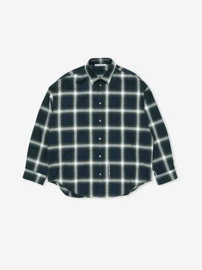 Acne Studios Checked Pattern Button-down Shirt In Green