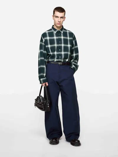 Acne Studios Checked Pattern Button-down Shirt In Green
