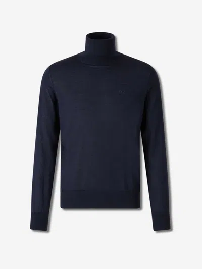 Dsquared2 Wool Turtleneck Sweater Sweaters And Cardigans Black In Blue
