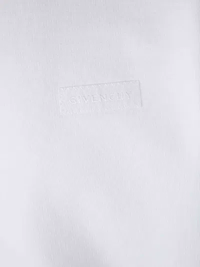 Givenchy Logo-patch Cotton Sweatshirt In White