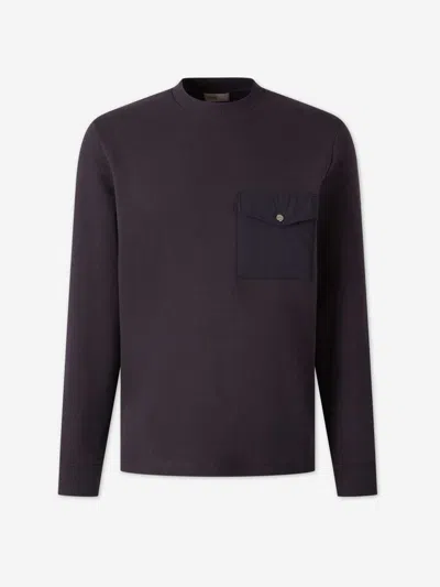 Herno Patch-pocket Sweater In Purple