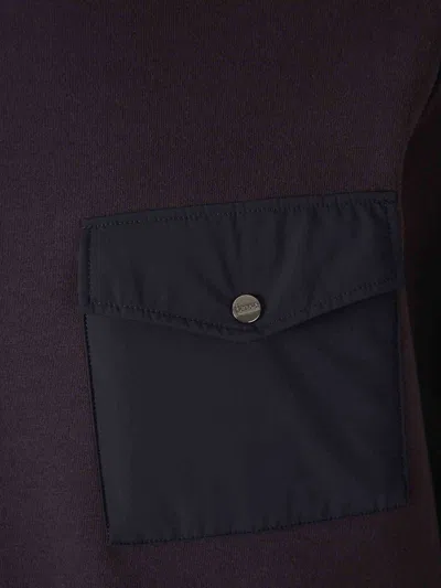 Herno Patch-pocket Sweater In Purple