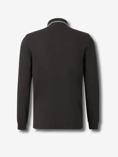 Stone Island Long Sleeve Polo In Brown