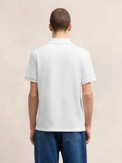 Ami Alexandre Mattiussi Organic Cotton Ami De Coeur Polo Shirt In White