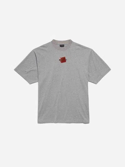 Balenciaga Short Sleeves Cotton Tee In Gray