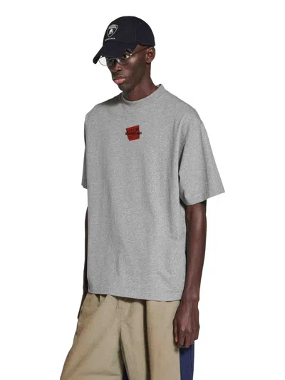 Balenciaga Short Sleeves Cotton Tee In Gray