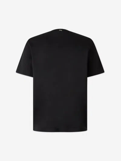 Herno Men Cotton T-shirt In Black