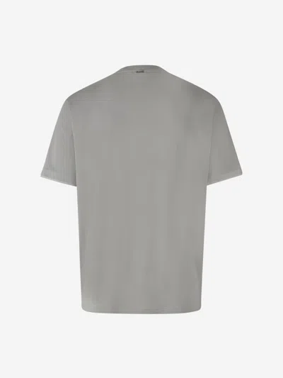 Herno Crew-neck Short-sleeve T-shirt In Gray