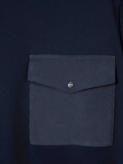 Herno Patch-pocket T-shirt In Blue