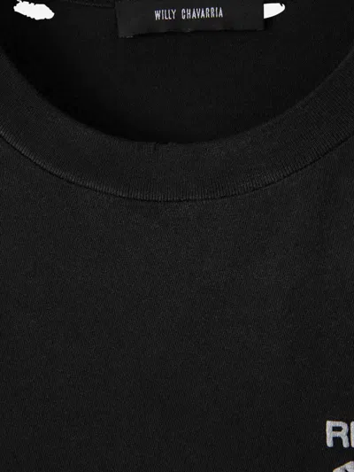Willy Chavarria Printed T-shirt In Black