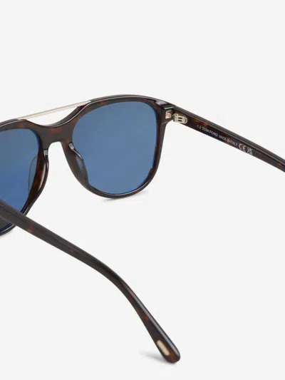 Tom Ford Eyewear Damian Pilot Frame Double Bridge Sunglasses In Brown
