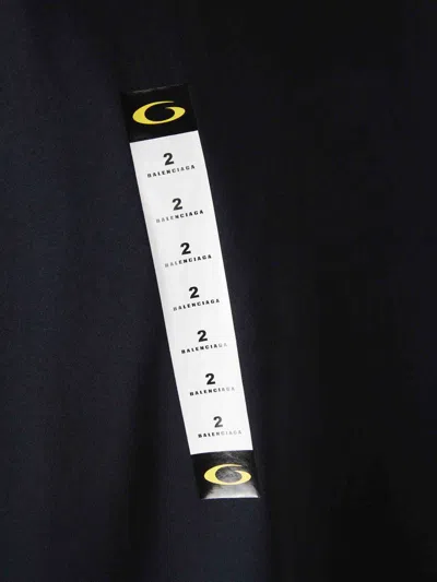 Balenciaga Printed Label T-shirt In Black