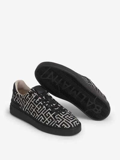Balmain Black Low Top Sneakers In Black