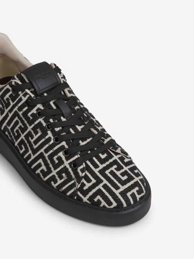 Balmain Black Low Top Sneakers In Black