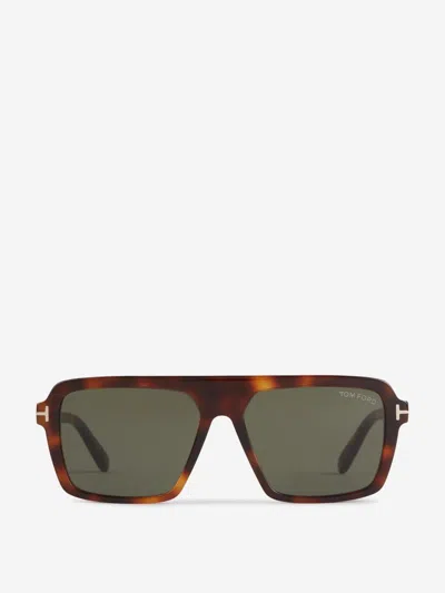 Tom Ford Rectangular Sunglasses In Brown
