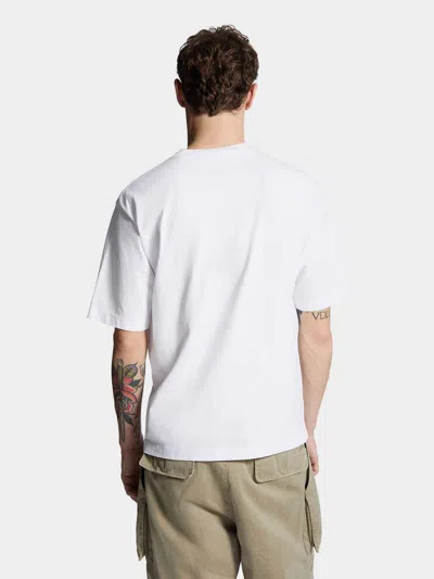 Dsquared2 Crew Neck Cotton T-shirt With Graphic Print In White