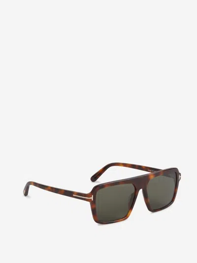 Tom Ford Rectangular Sunglasses In Brown