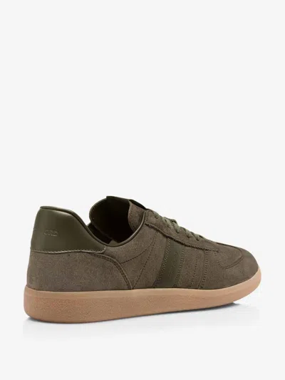 Tom Ford Low Top Suede Sneakers With Rubber Sole In Green