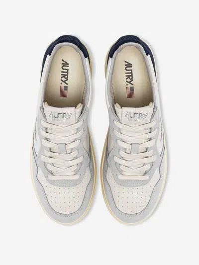 Autry Low-top Sneakers With Suede And Leather Accents In Gray