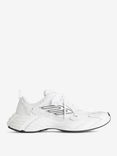 Balenciaga Low-top Sneakers With Embossed Geometric Details In White