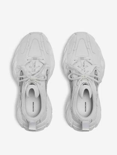 Balenciaga Low-top Sneakers With Embossed Geometric Details In White