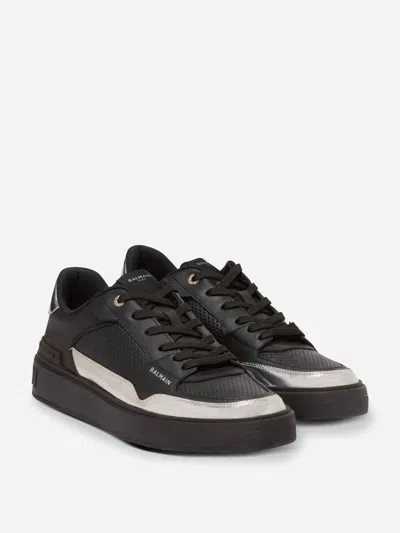 Balmain B-court Flip Sneakers In Black