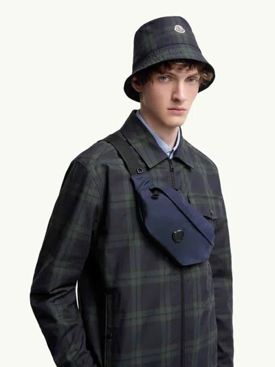 Moncler Durance Small Nylon Belt Bag In Blue