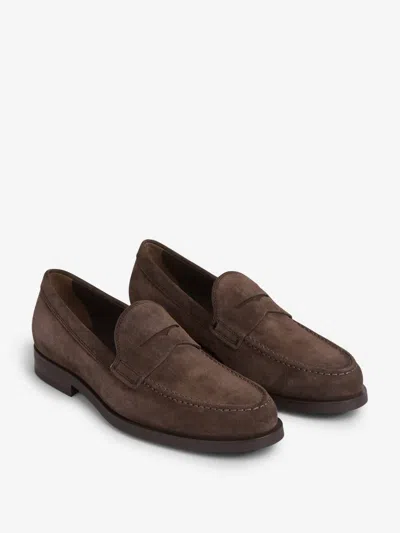 Tod's Man Loafers Dark Brown Size 8 Leather In Brown