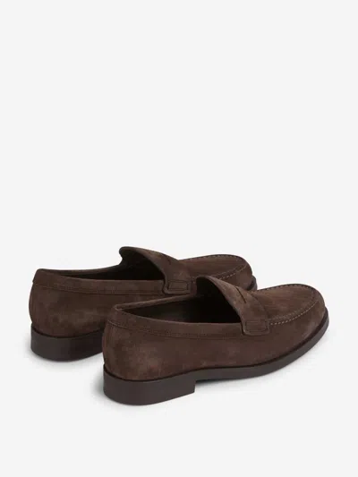 Tod's Man Loafers Dark Brown Size 8 Leather In Brown