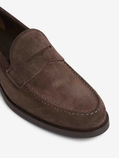 Tod's Man Loafers Dark Brown Size 8 Leather In Brown