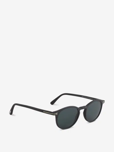 Tom Ford Round Sunglasses In Black