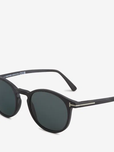 Tom Ford Round Sunglasses In Black