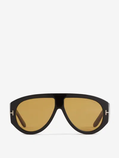 Tom Ford Black Bronson Sunglasses In Gold