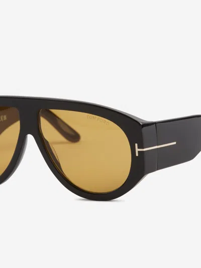 Tom Ford Black Bronson Sunglasses In Gold