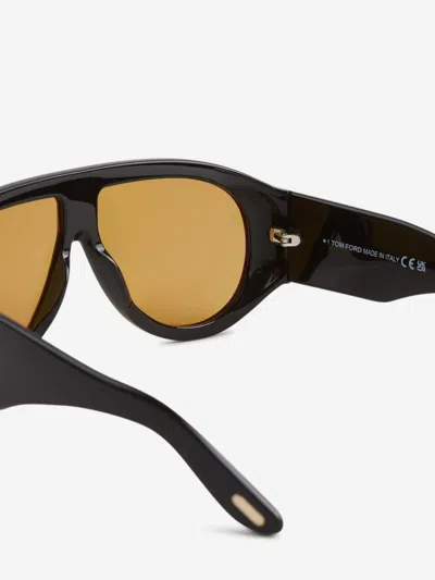 Tom Ford Black Bronson Sunglasses In Gold