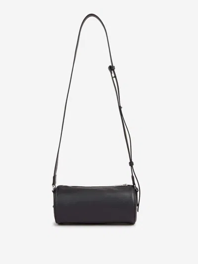 Alexander Mcqueen Small Cylindrical Crossbody Bag With Metal Hardware In Black