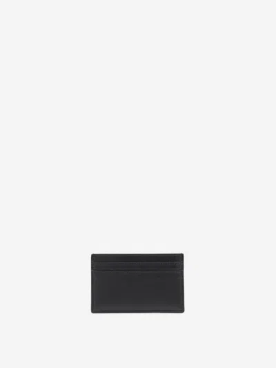 Alexander Mcqueen Leather Card Case With Multiple Compartments In Black