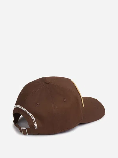 Dsquared2 Embroidered-patch Baseball Cap In Gold