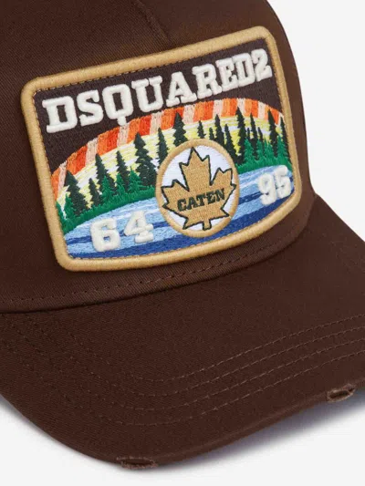 Dsquared2 Embroidered-patch Baseball Cap In Gold