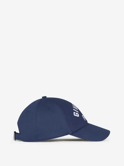 Givenchy Embroidered Cap With Curved Brim And Metal Buckle In Blue