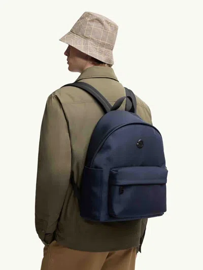 Moncler Men New Pierrick Nylon Backpack In Blue